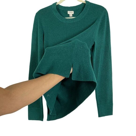 NWT J. Crew Factory Crewneck sweater in extra-soft yarn, XL, Green, Style AC625 - Picture 2 of 8